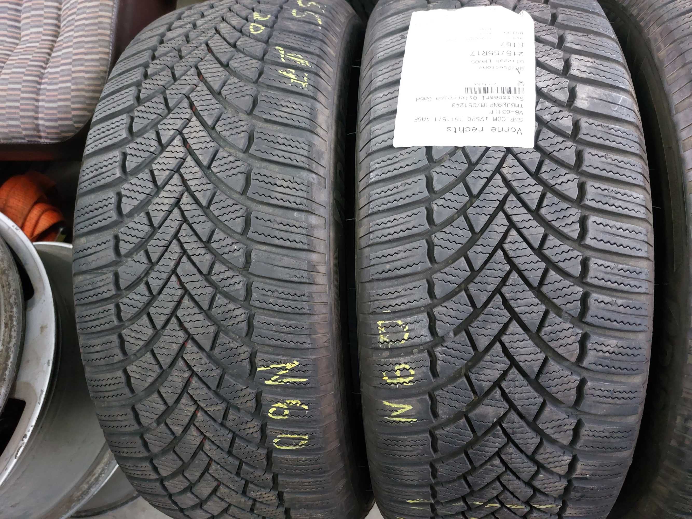 4бр зимни гуми Bridgestone 215 55 17 dot2520