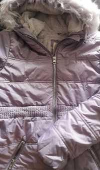 Jachetă fete/ geaca gluga, fete, căptușită cu blana 152-158, 12 13 ani