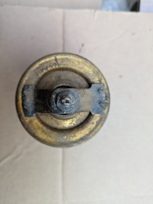 Термостат ТС-107 80⁰С латунный, СССР для автомобилей ГАЗ, МАЗ, Урал, К