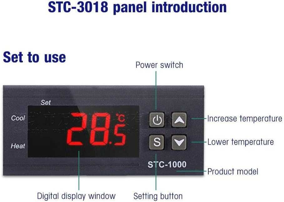 Цифров термостат със сонда STC-1000 220V