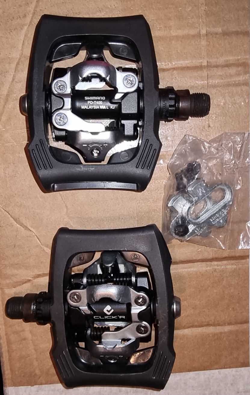 Pedale automate SHIMANO PD-T400 SPD cu placute SM-SH56