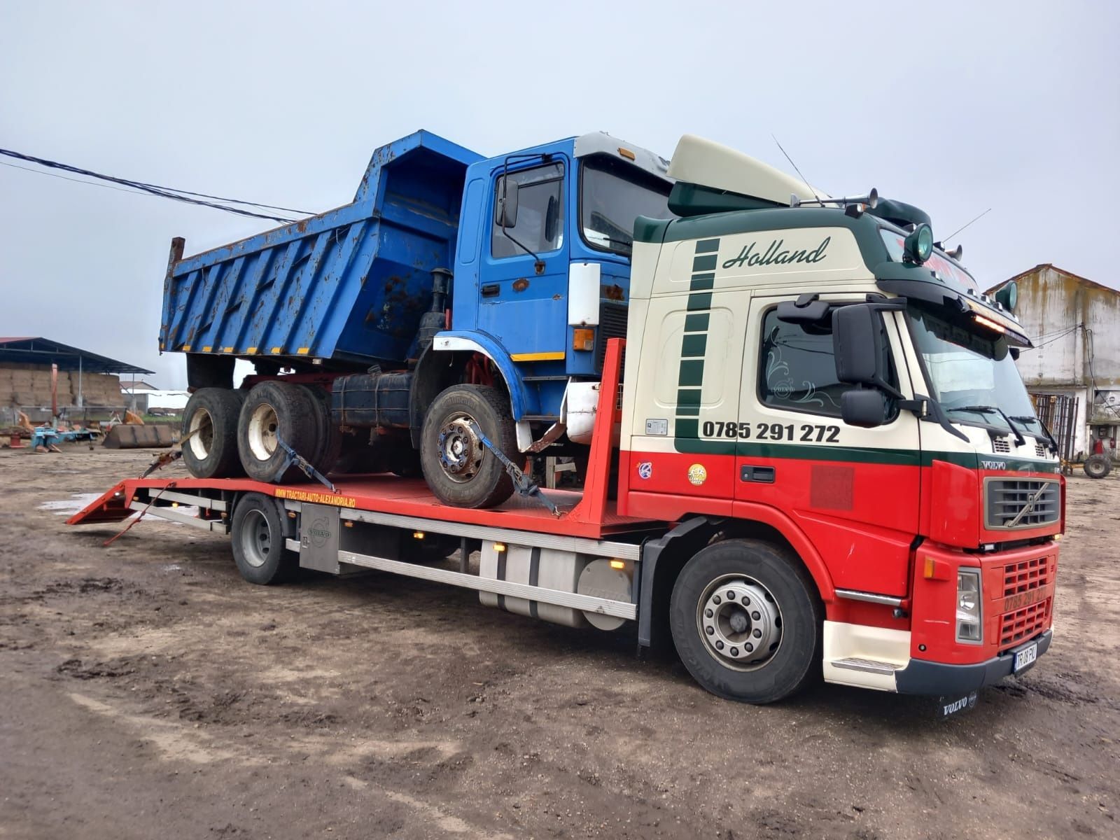 Tractari Auto Utilaje București Platforma Manitou buldoexcavator