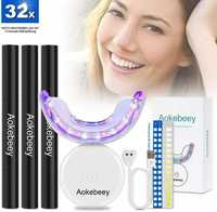 Kit profesional cu LED pentru albire dinti, marca Aokebeey