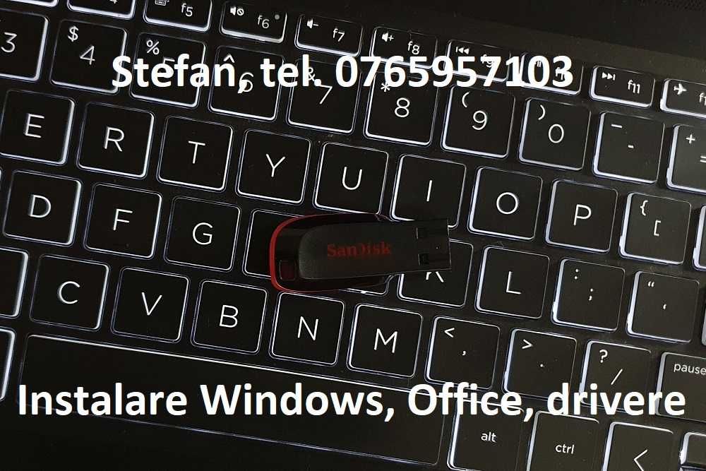 Instalare Windows 7 8.1 10 si 11 cu licenta + Office + Antivirus