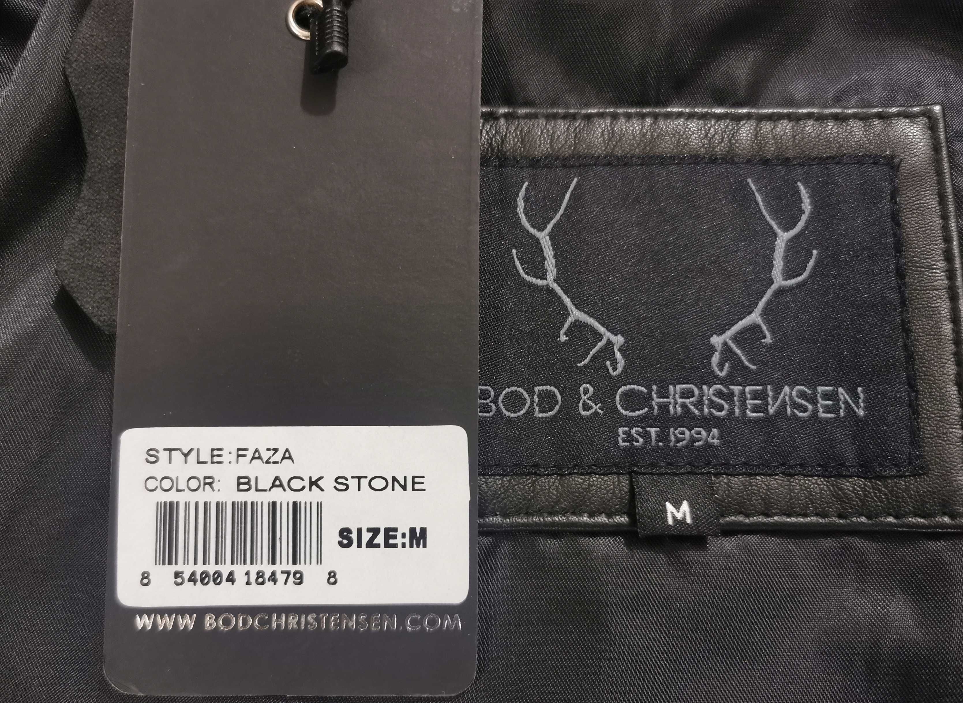 Geaca de dama din piele Bod & Christensen Black Stone Leather size M