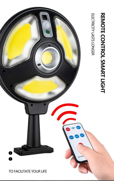 Водоустойчива Соларна лампа 150 COB Solar sensor street light LB-1288А