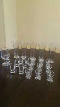 Сет стъклени чаши и сосиери