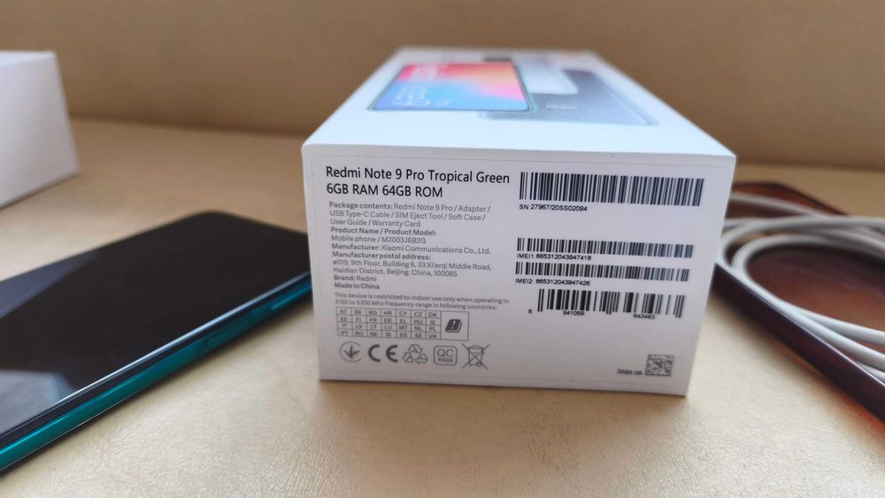 Телефон Xiaomi Redmi Note 9 Pro 6GB RAM + 1GB RAM + 64GB памет