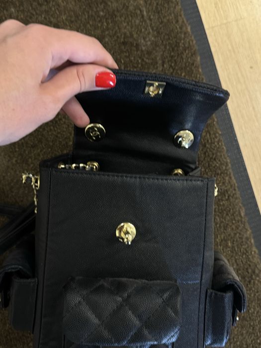 Ghiozdan Negru Chanel Elegant