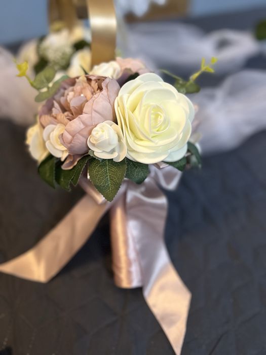 Vand set pahare nunta si buchet mireasa