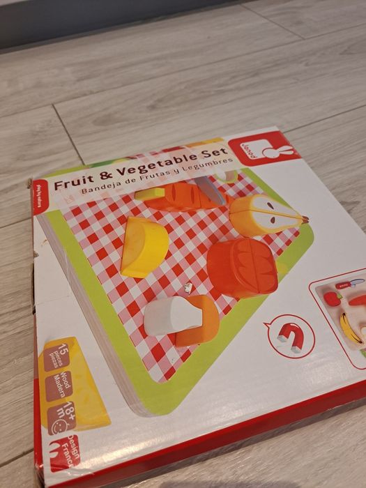 Set legume fructe lemn cu magnet