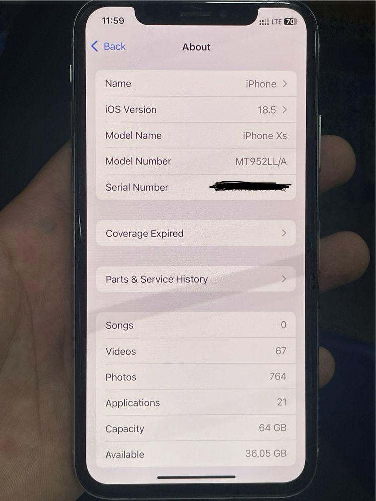 Iphone  xs  white