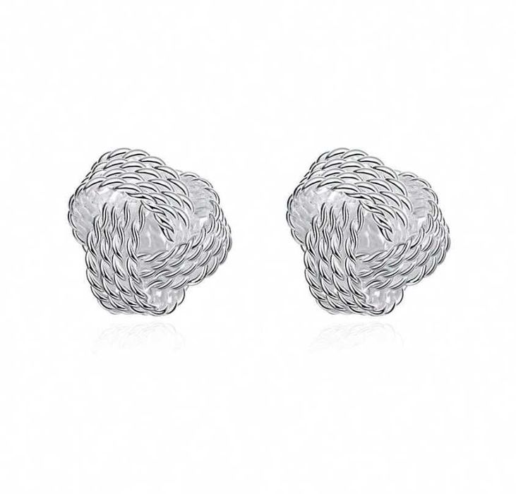 Сребърни обеци с цирконий