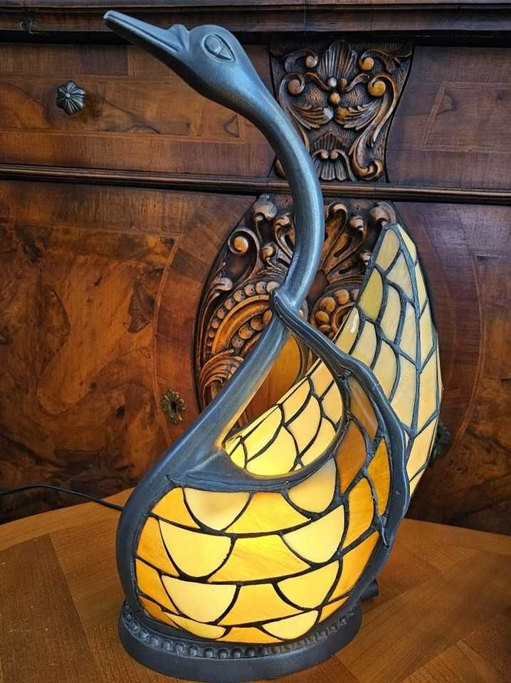 Lampă decorativă vintage în formă de lebădă