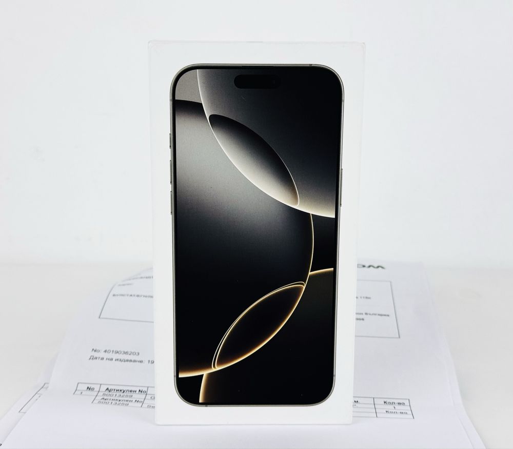НОВ! Apple iPhone 16 Pro 256GB Natural 2г. Гаранция