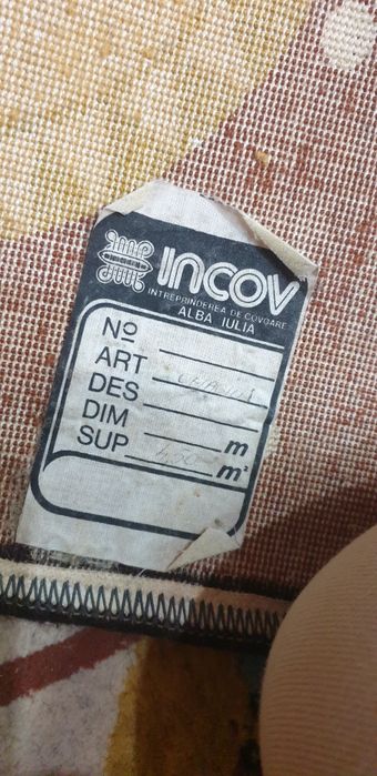 Covor lina cu stema RSR