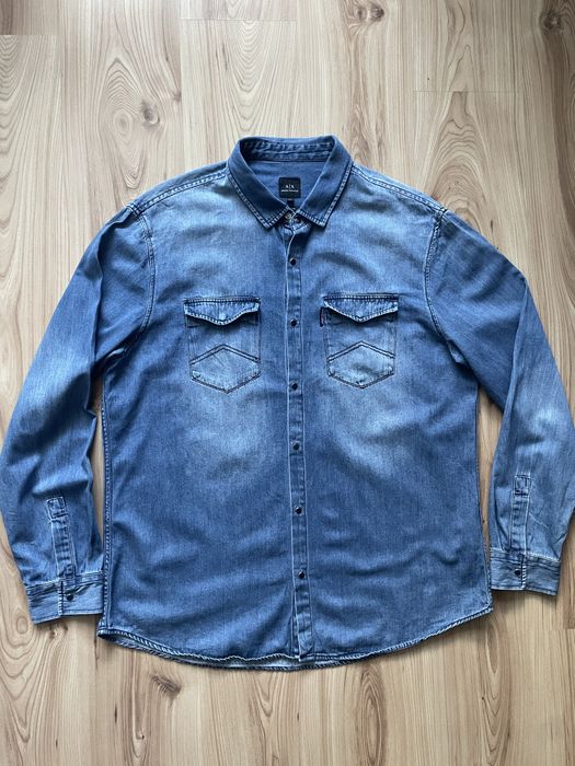 ARMANI EXCHANGE A|X / мъжка дънкова риза XXL