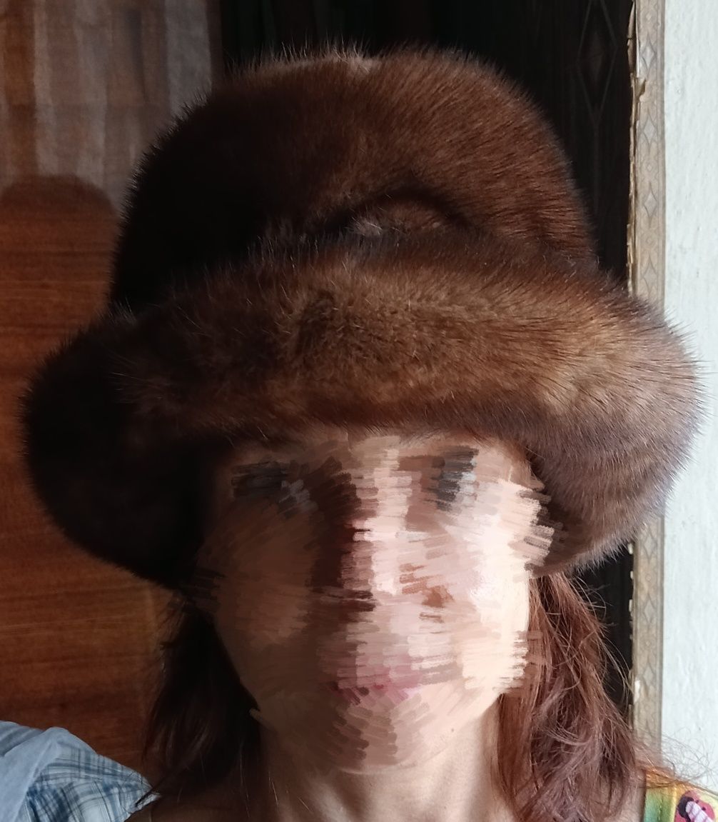 Норковая шапка женская