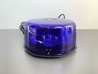 Girofar rotund plat cu LED albastru - 12V/24V - NOU