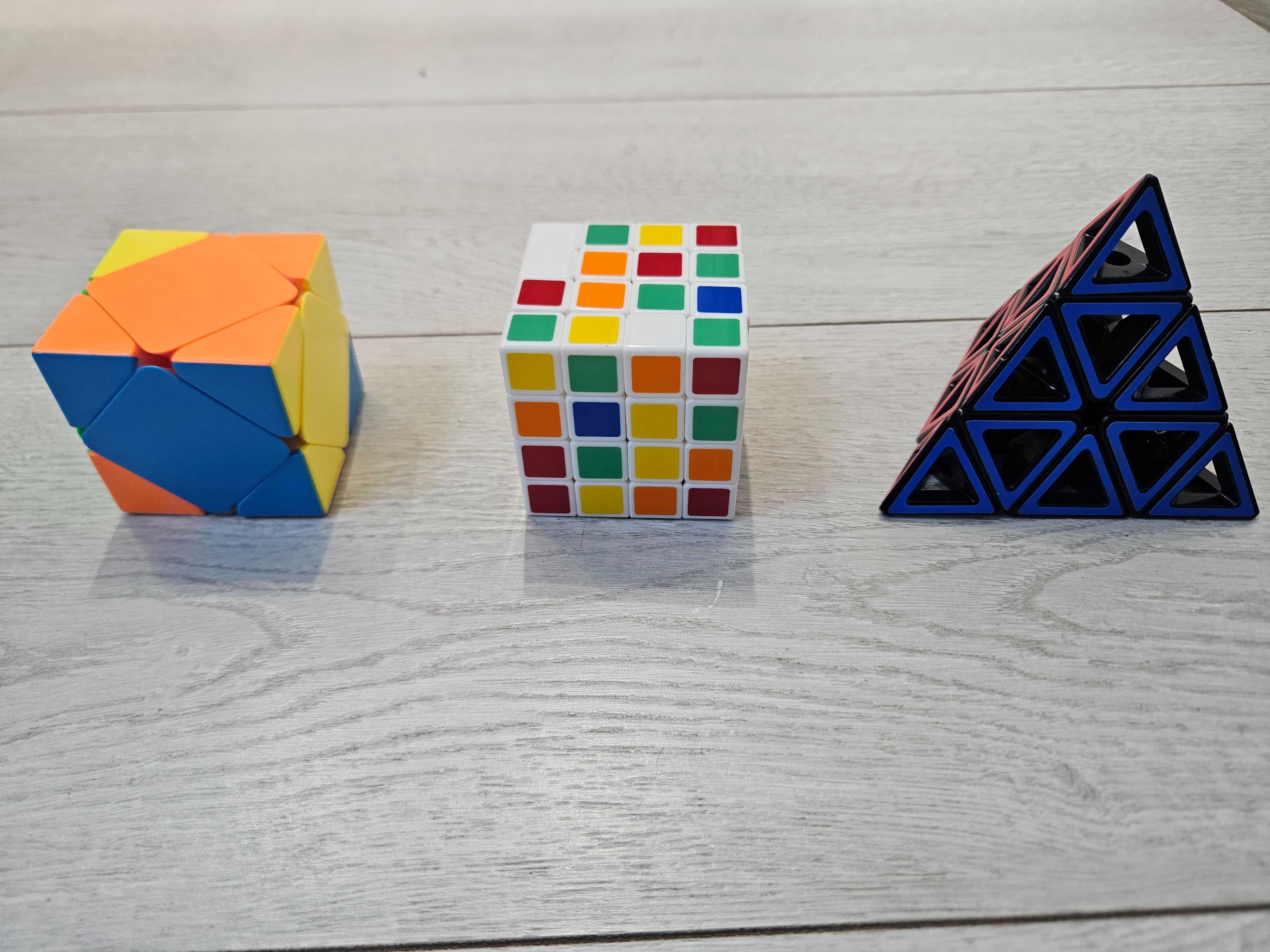 Set  3  Jocuri/Cuburi Rubice - Pyramix, Squeab, Cub Rubik 3 x3 x3