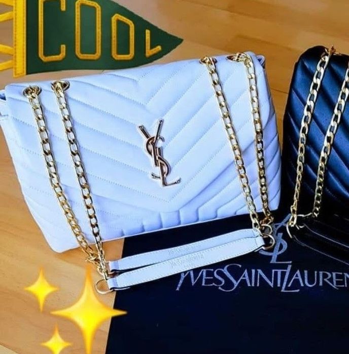 Geanta damă mini alb imaculat, saculet, etichetă