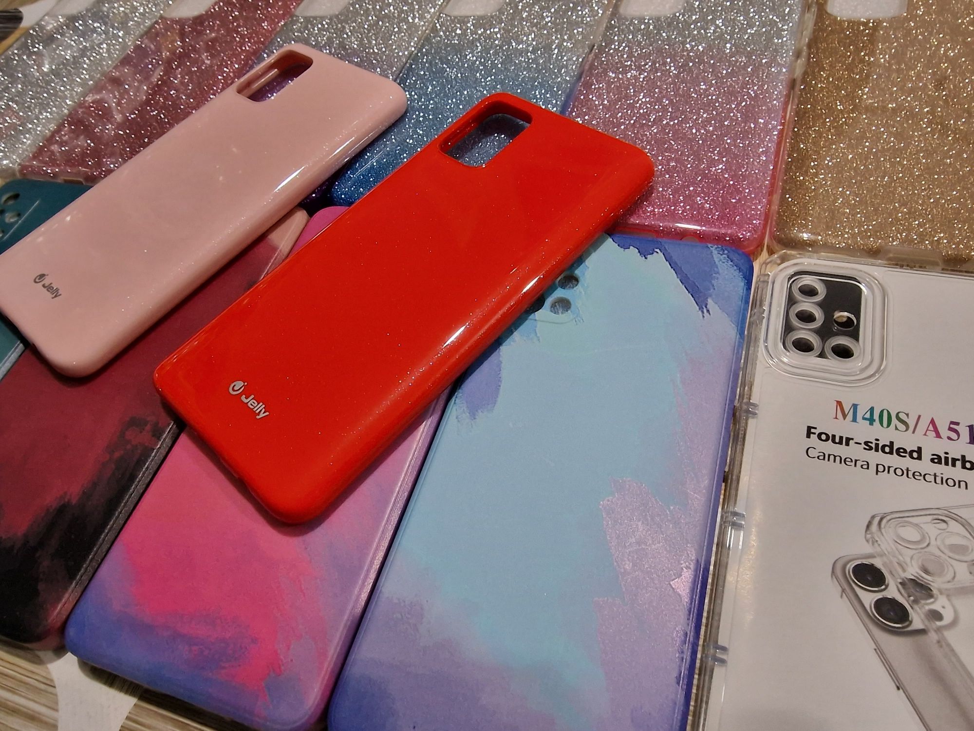 Galaxy A51 цветни и блестящи силикони
