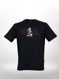Karl Lagerfeld UNISEX Черна тениска Disney Donald Duck - XL XXL