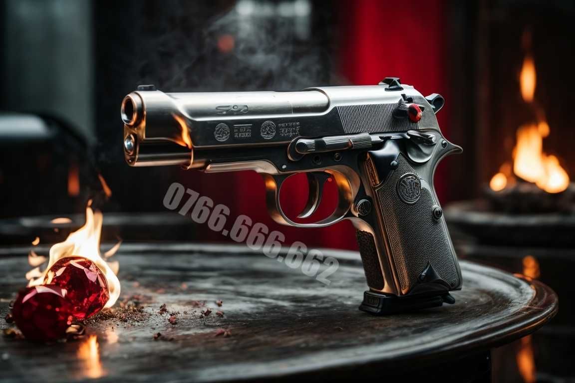 MODEL NOU!! Pistol Airsoft FULL METAL ~Taurus Silver~ Cu Aer Comprimat