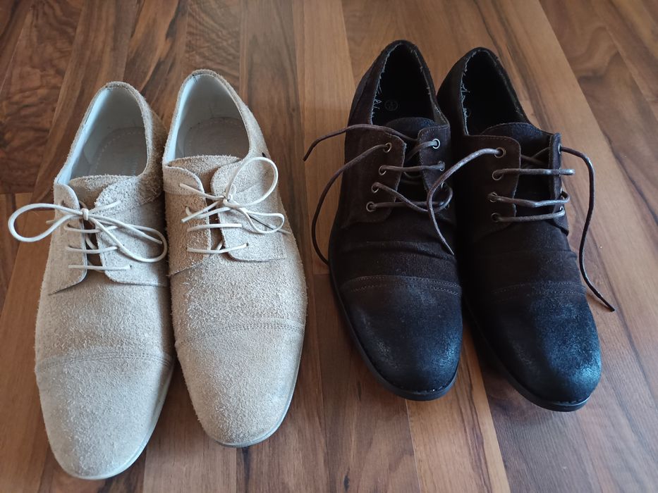 2 perechi pantofi piele întoarsă noi