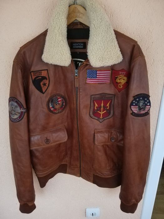 Geaca piele bărbati Aviator Newton xl