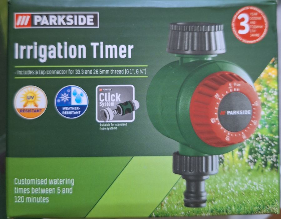 Количка за маркуч на Парксайд дигитален водомер и таймер за поливане