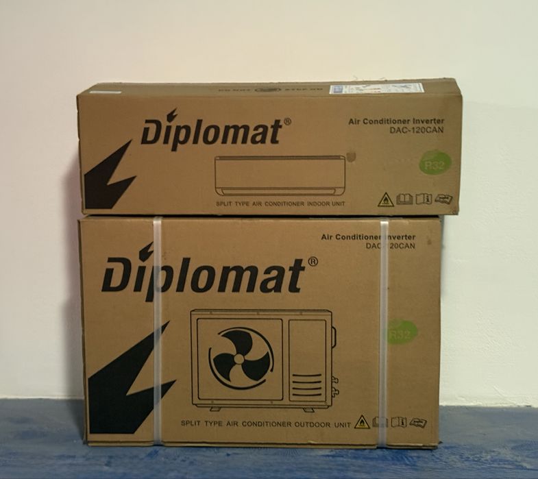 НОВО!!! Инверторен климатик DIPLOMAT DAC-120CAN, 12000 BTU, Бял, A++
