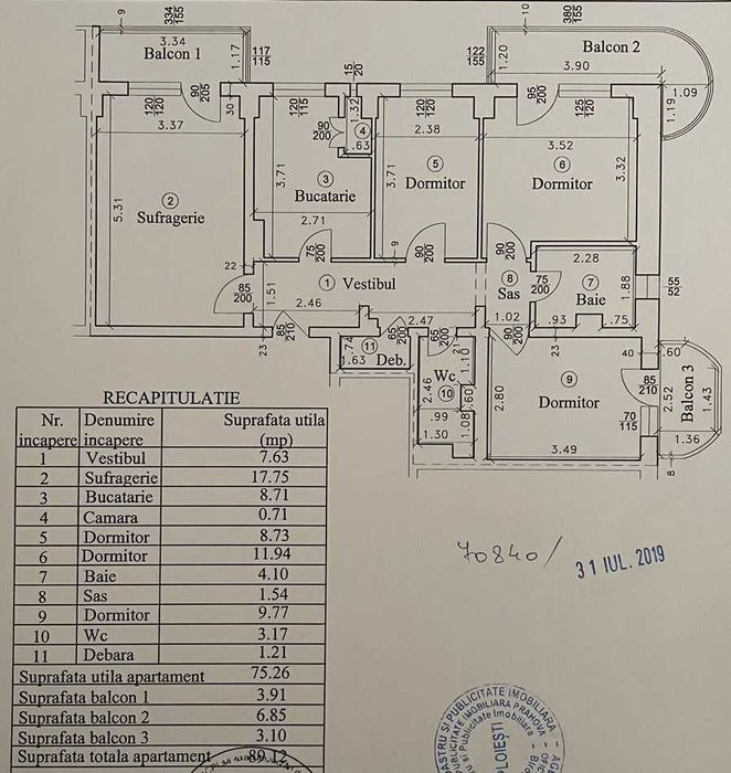 Apartament 4 camere, 90mp, renovat premium - langa parc, zona 9 Mai