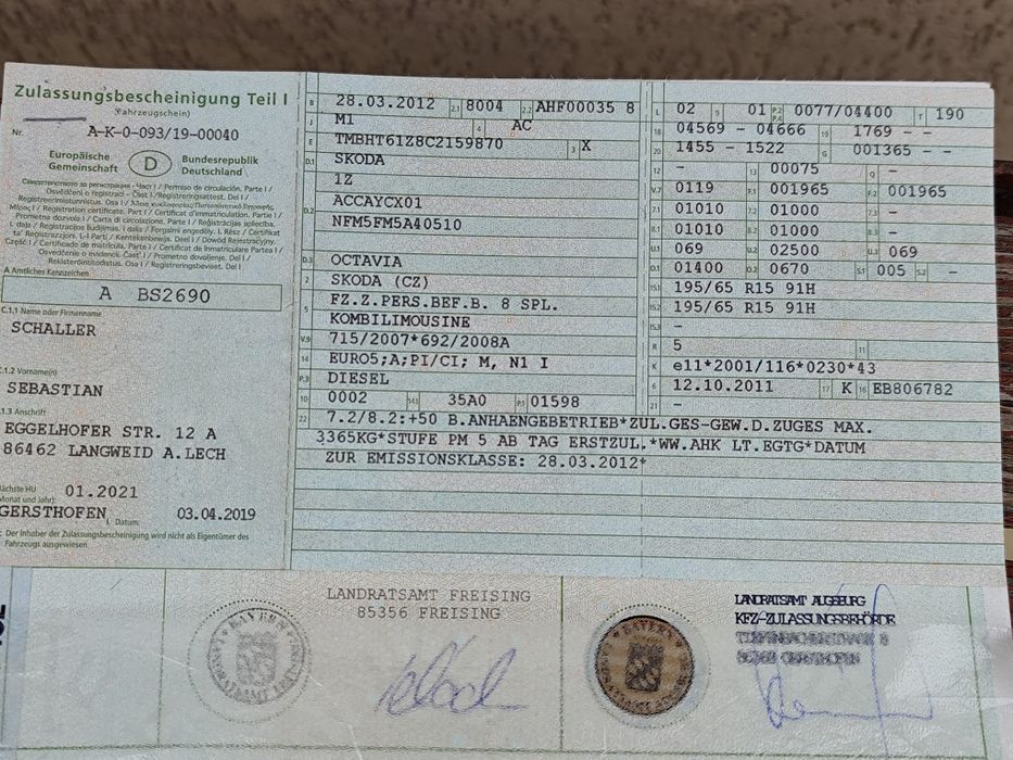 Vând Skoda Octavia,an fab.2012 1,6TDI