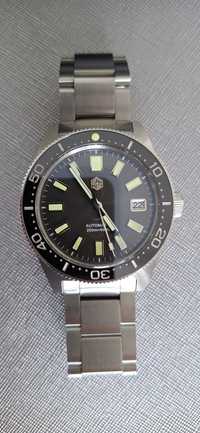 San Martin SN0007B automatic gun metal omagiu Seiko 62 MAS NH35 safir