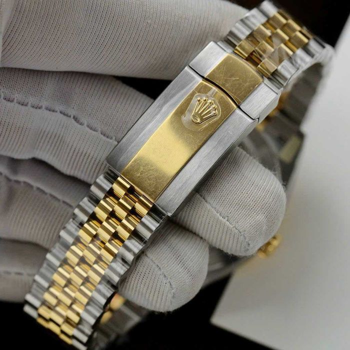 rolex datejust 41mm двуцветен златен циферблат