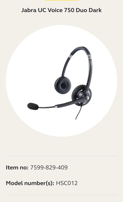 Casti JABRA UC VOICE 750 MS HSC012, Duo Dark, telecomanda, USB, NOI