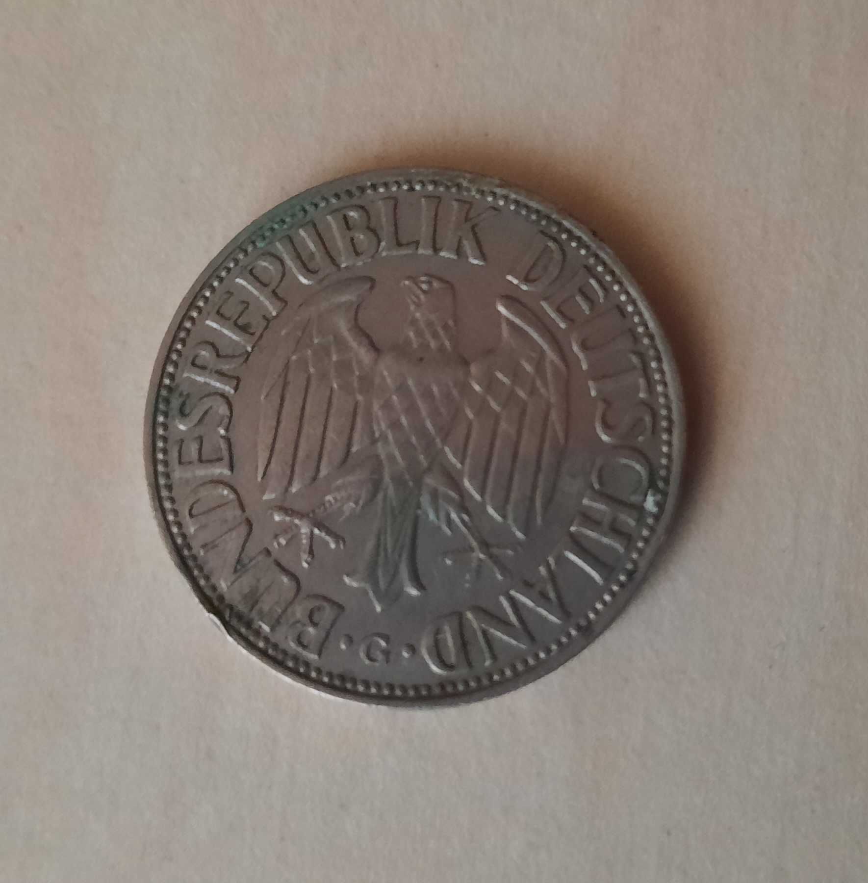 Moneda 1 Deutsche Mark din anul 1967