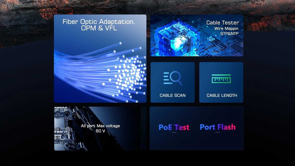 Tester noyafa utp/ftp/fibra optica pentru masuratori retea