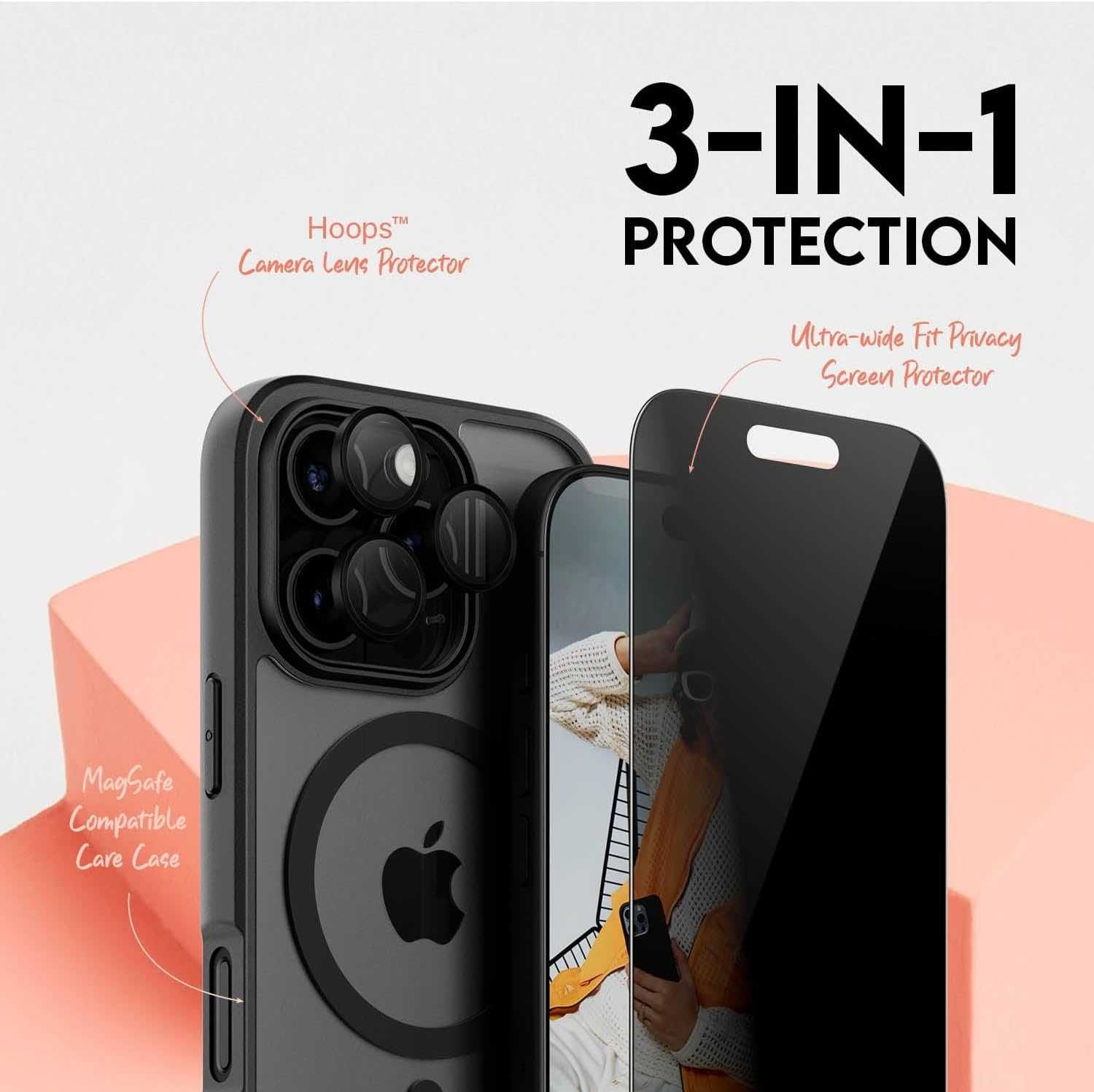 CARE BY PANZERGLASS® 3-в-1 пакет за защита за Apple iPhone 16 Pro