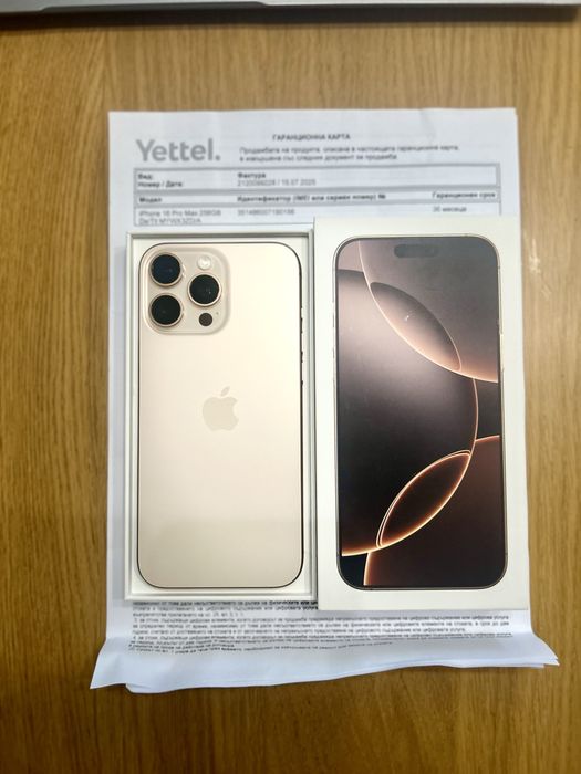 Iphone 16 pro Max 256 100% батерия 30 месца гаранция