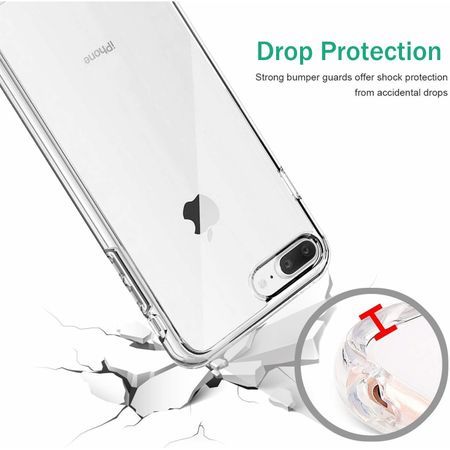 Husa pentru Apple iPhone 8 Plus, GloMax Perfect Fit, Transparent