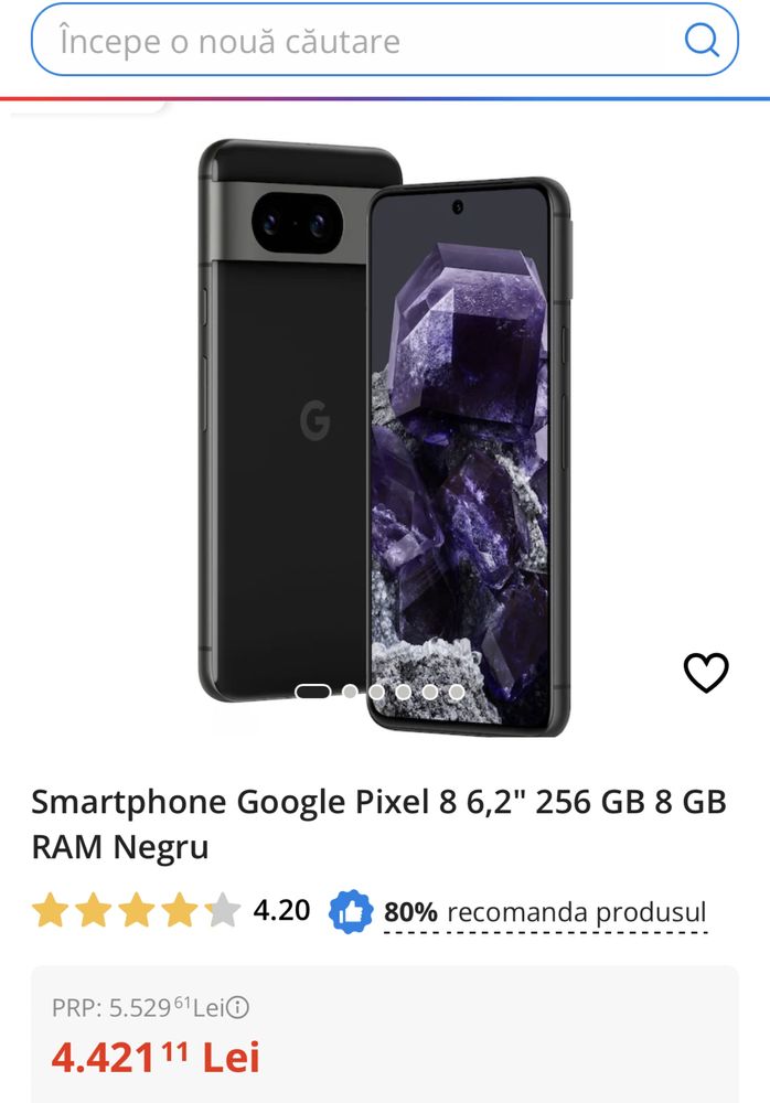 Google Pixel 8 6,2" 256 GB 8 GB RAM Negru, sigilat, transport inclus