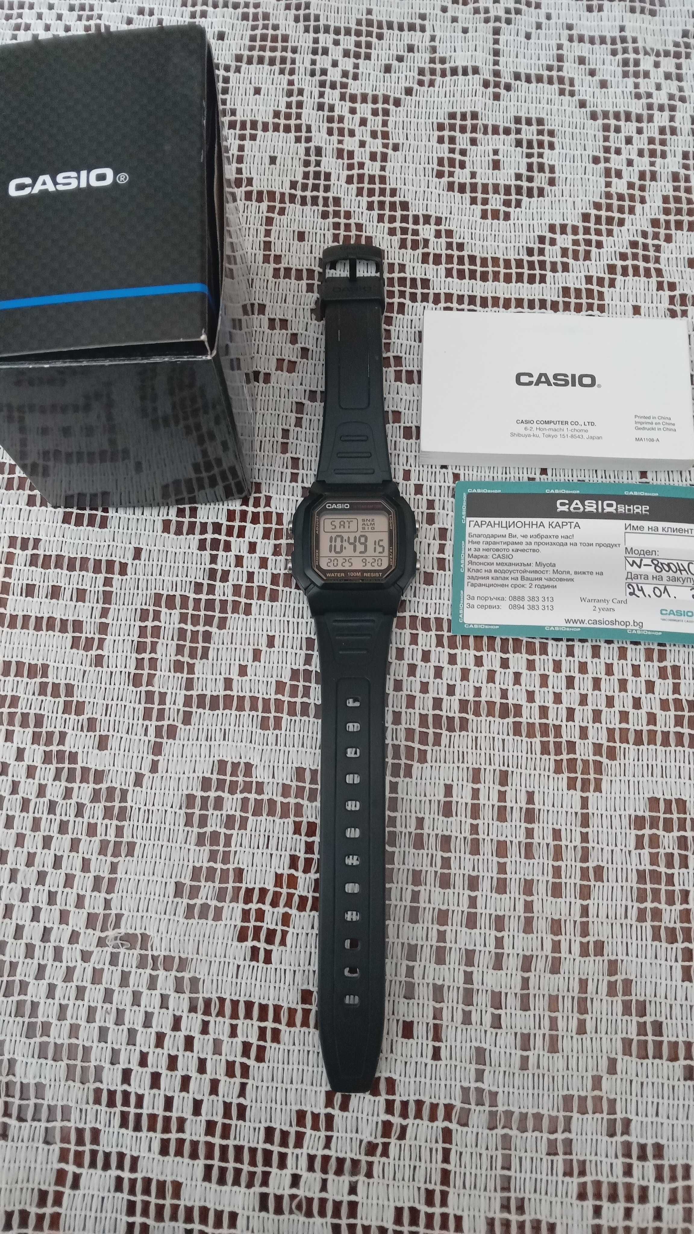 casio, модел W-800H,като нов, носен 3-4 пъти.