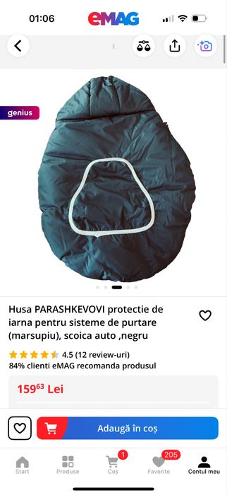 Husa protectie iarna pentru marsupiu