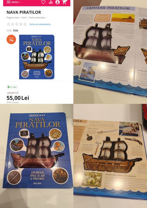 Cartea Nava Piratilor cu ilustrații