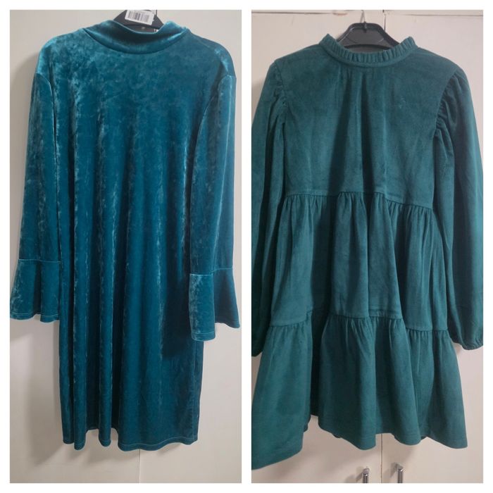 Две рокли кадифе за мама и момиченце,подходящи за празниците