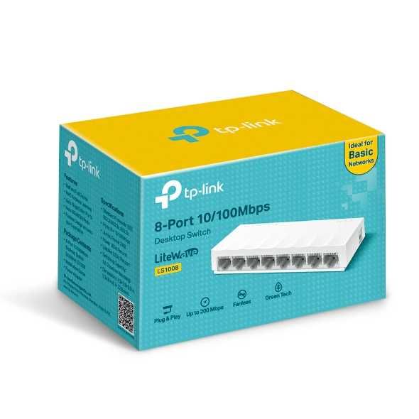 TP-LINK 8 Портов Switch / Комутатор / Суич - LS1008 - 8 Ports