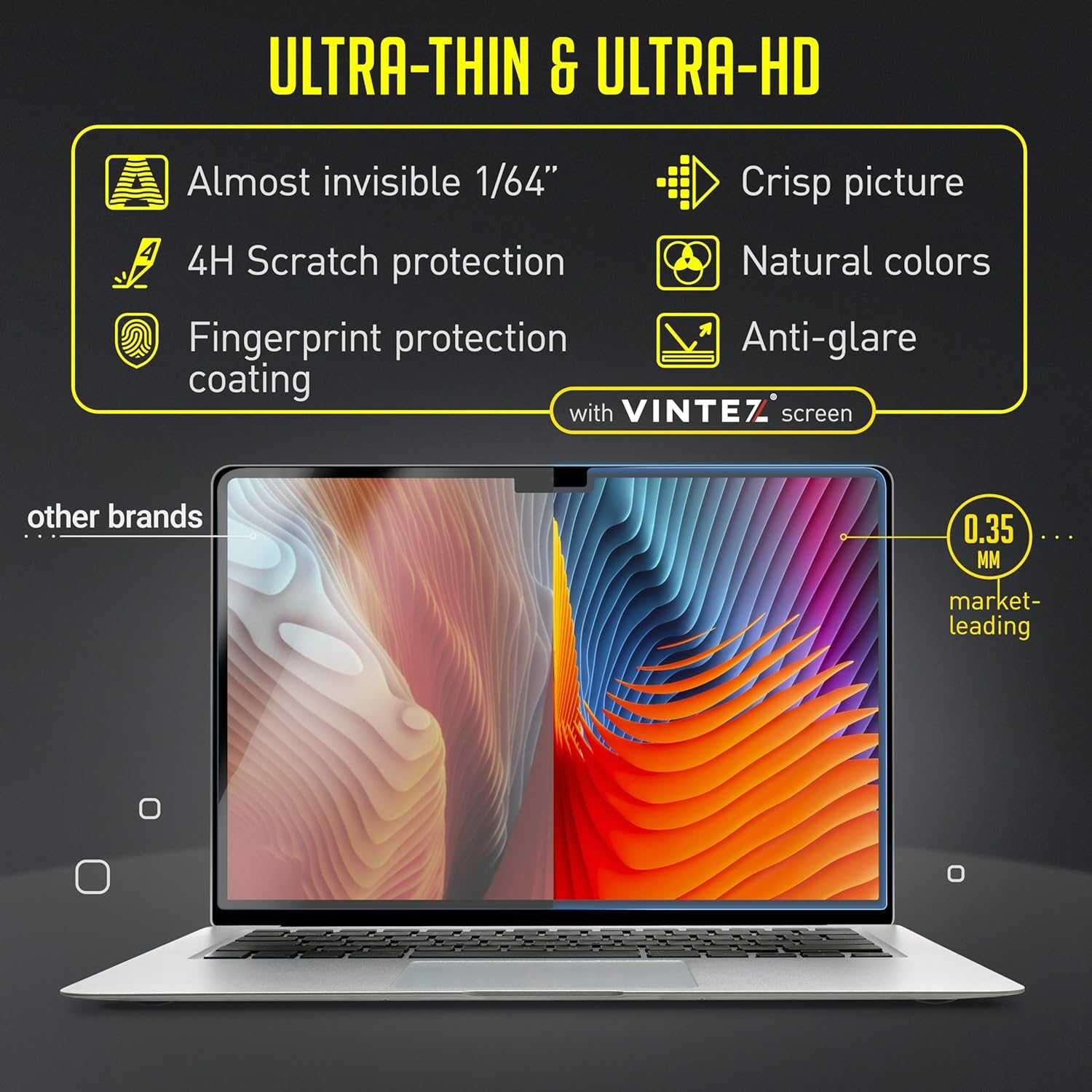 VINTEZ Подвижен филтър за MacBook Pro 16-А2141; MacBook Air 13.6-А2681