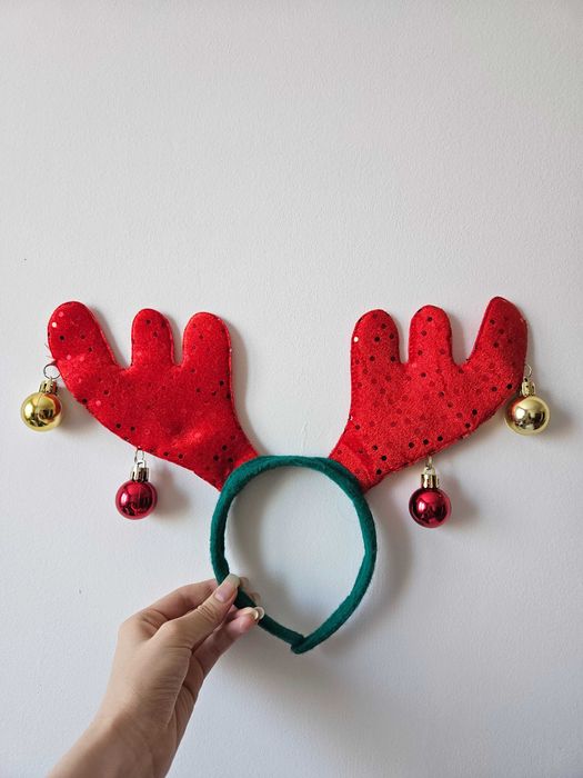 Новогодний ободок оленьи рога
